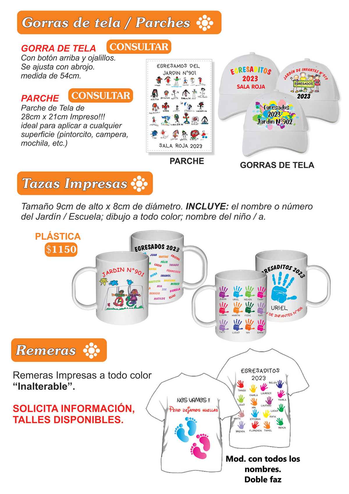 gorras parches remeras